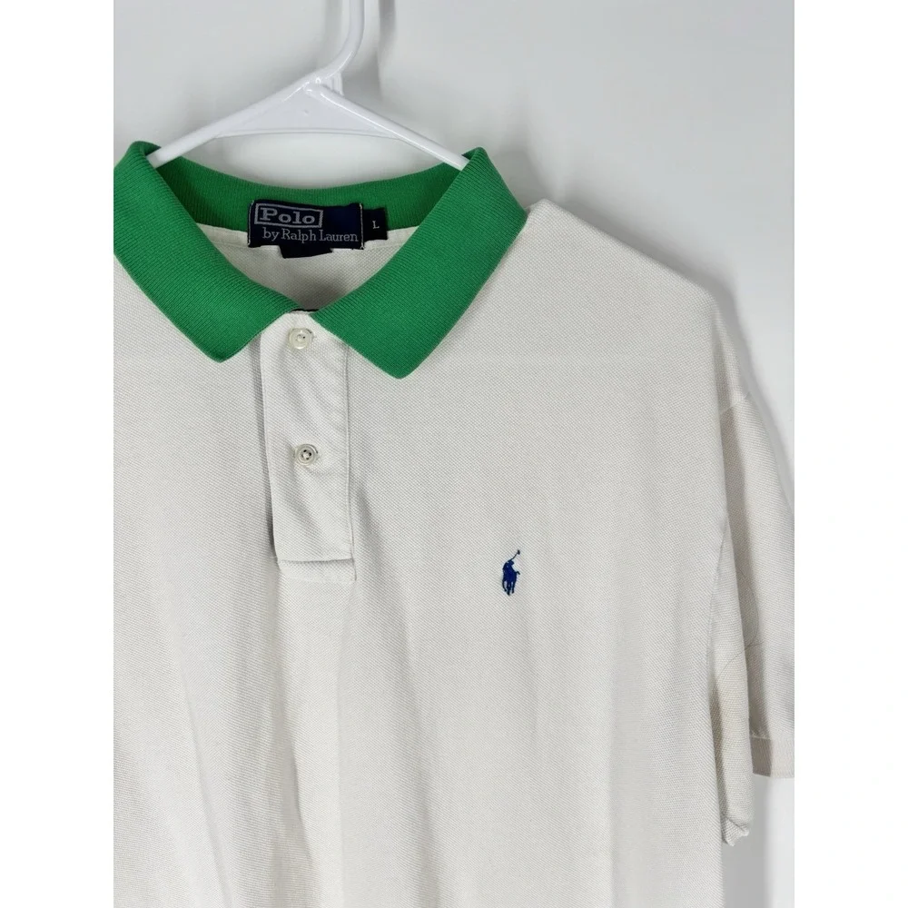 Vintage 90s Polo Ralph Lauren Mens Ringer Polo XL Shortsleeve Preppy Tennis